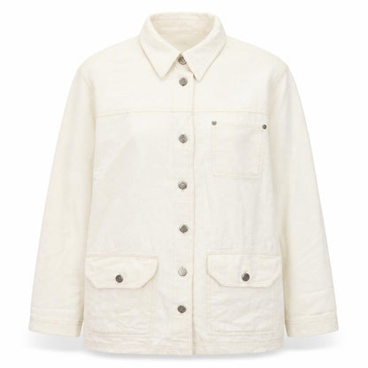 Basic EnglisH Womens Ivory   Jacket  Size M  Button