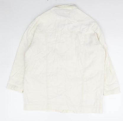 Basic EnglisH Womens Ivory   Jacket  Size M  Button