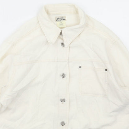 Basic EnglisH Womens Ivory   Jacket  Size M  Button