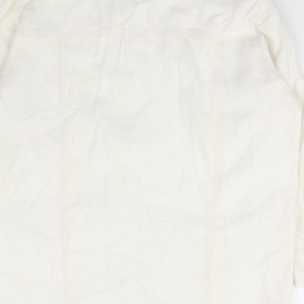 Basic EnglisH Womens Ivory   Jacket  Size M  Button
