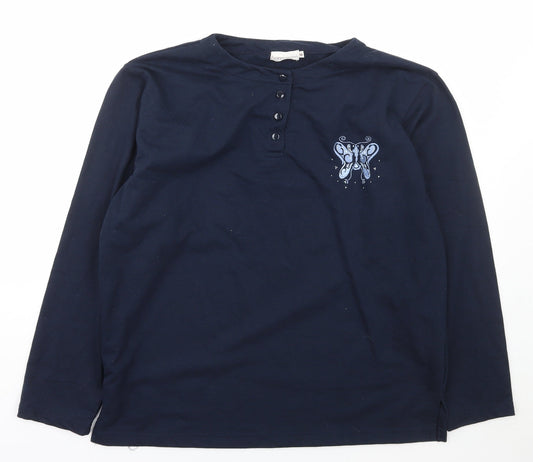 Womens UK Size M Bonmarché Blue Pullover Jumper