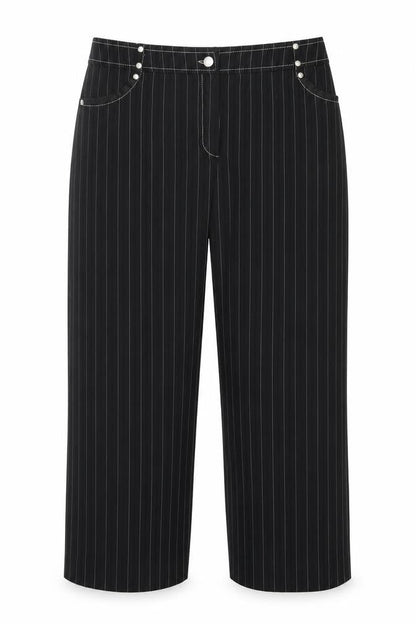 zucchero Womens Black  Polyester Capri Trousers Size 14 L29 in Regular