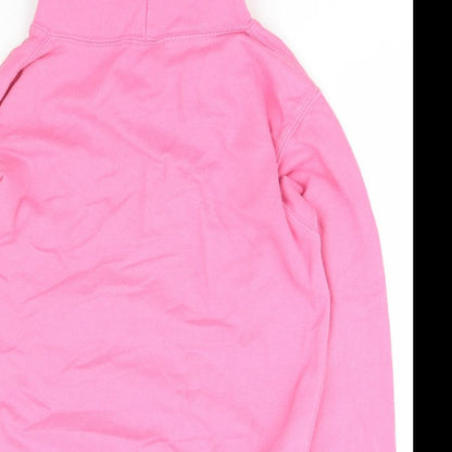 Just Hoods Girls Pink  Polyester Pullover Hoodie Size 9-10 Years  Pullover - Eat sleep repeat