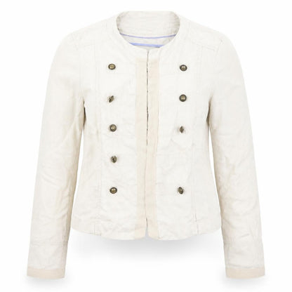 Edeis Womens Ivory   Jacket  Size 8  Hook & Eye