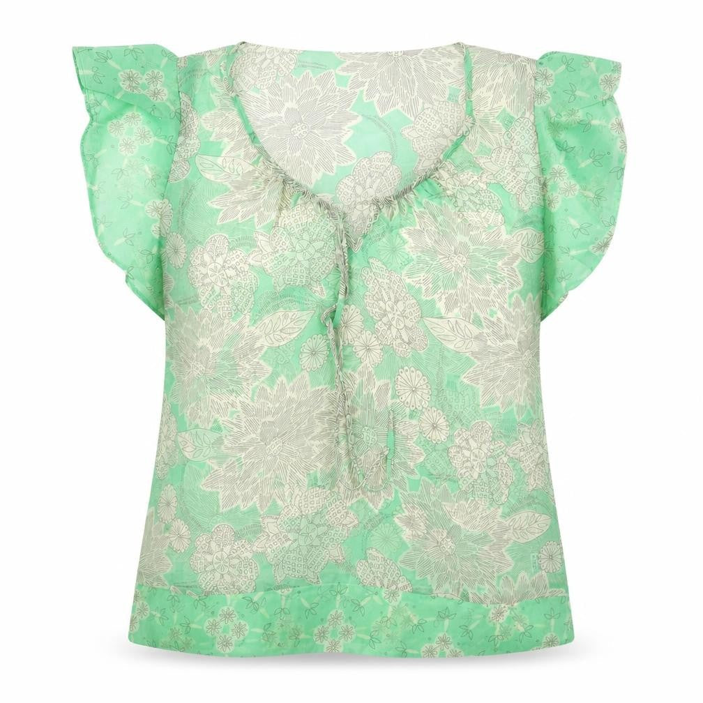 Womens UK Size 14 Marks and Spencer Green Basic Blouse