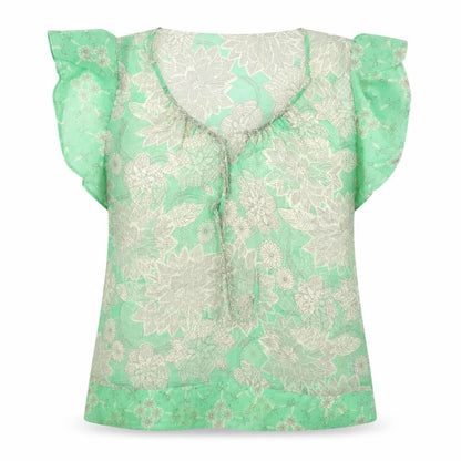 Womens UK Size 14 Marks and Spencer Green Basic Blouse