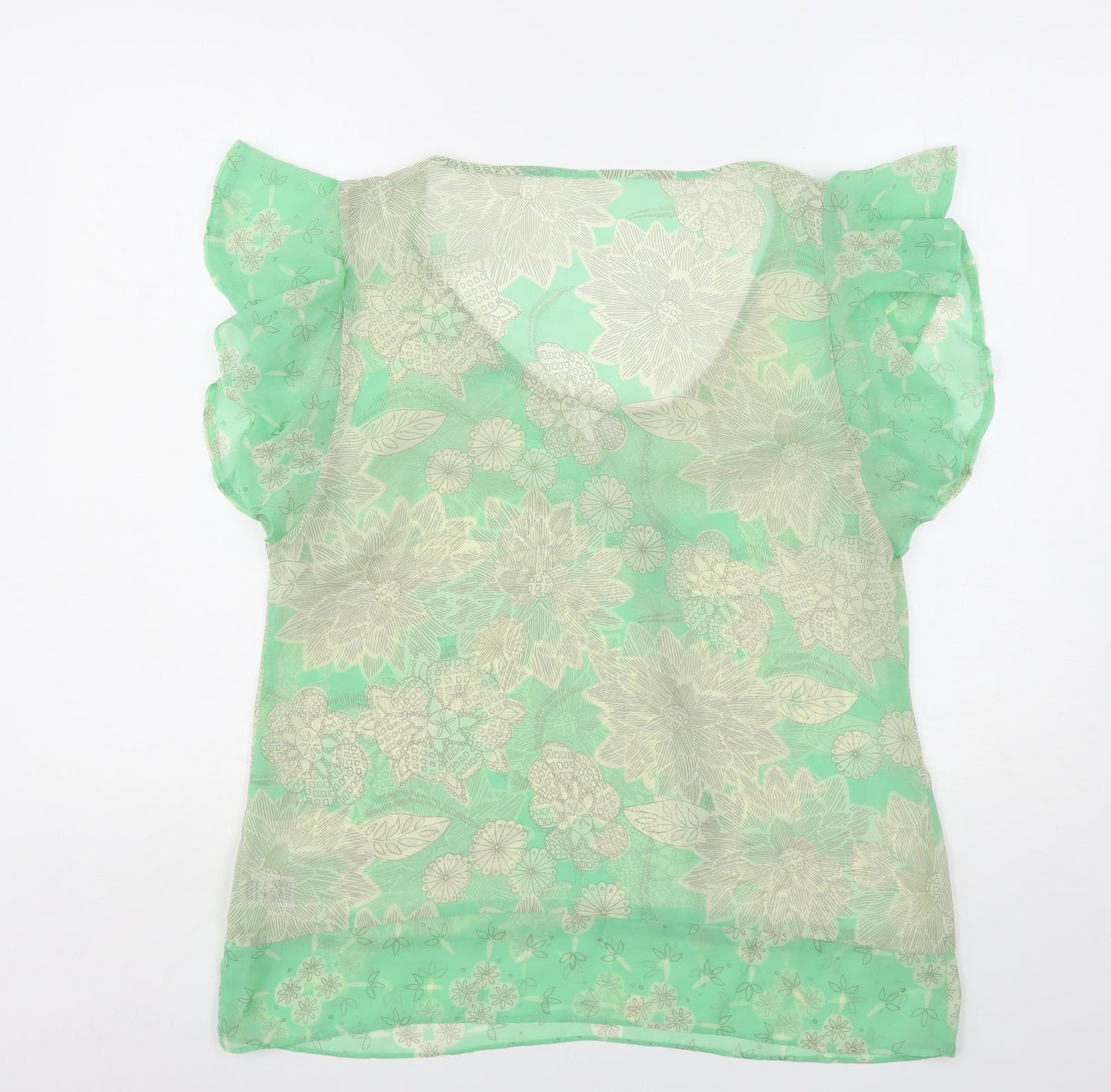 Womens UK Size 14 Marks and Spencer Green Basic Blouse