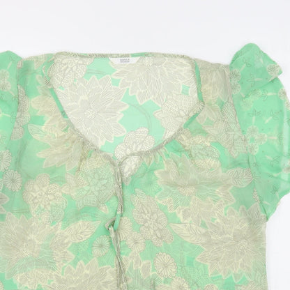 Womens UK Size 14 Marks and Spencer Green Basic Blouse
