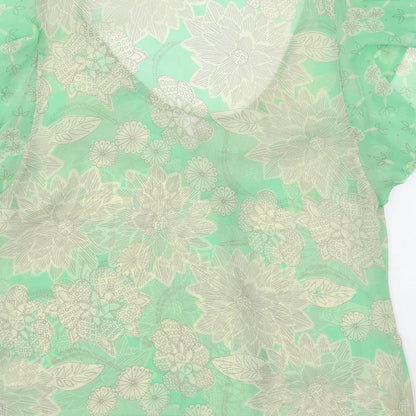 Womens UK Size 14 Marks and Spencer Green Basic Blouse