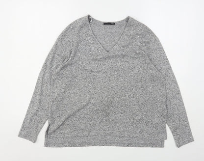 Womens UK Size S Zara Grey Pullover Jumper