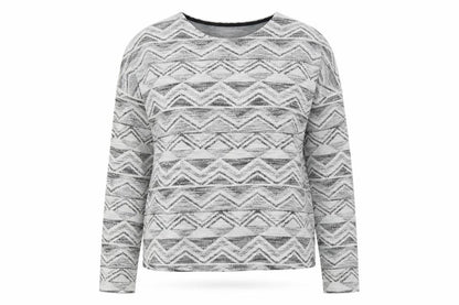 Indigo Collection Womens Multicoloured Round Neck Geometric Cotton Pullover Jumper Size 12