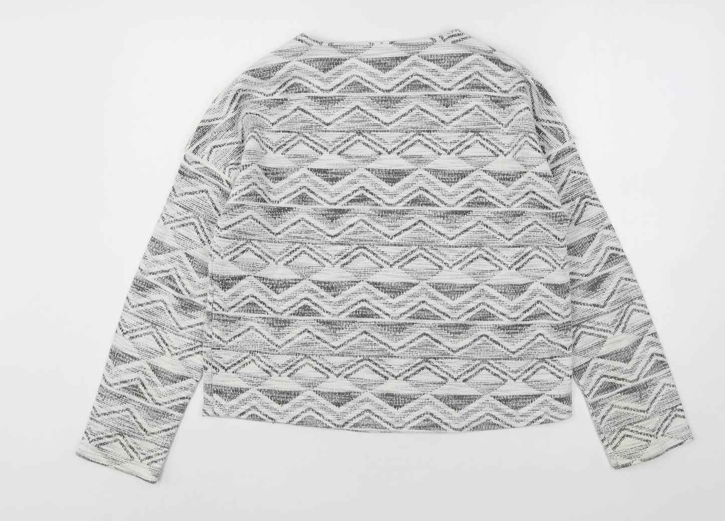 Indigo Collection Womens Multicoloured Round Neck Geometric Cotton Pullover Jumper Size 12