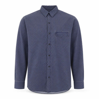 Topman Mens Blue Check Cotton  Button-Up Size M Collared
