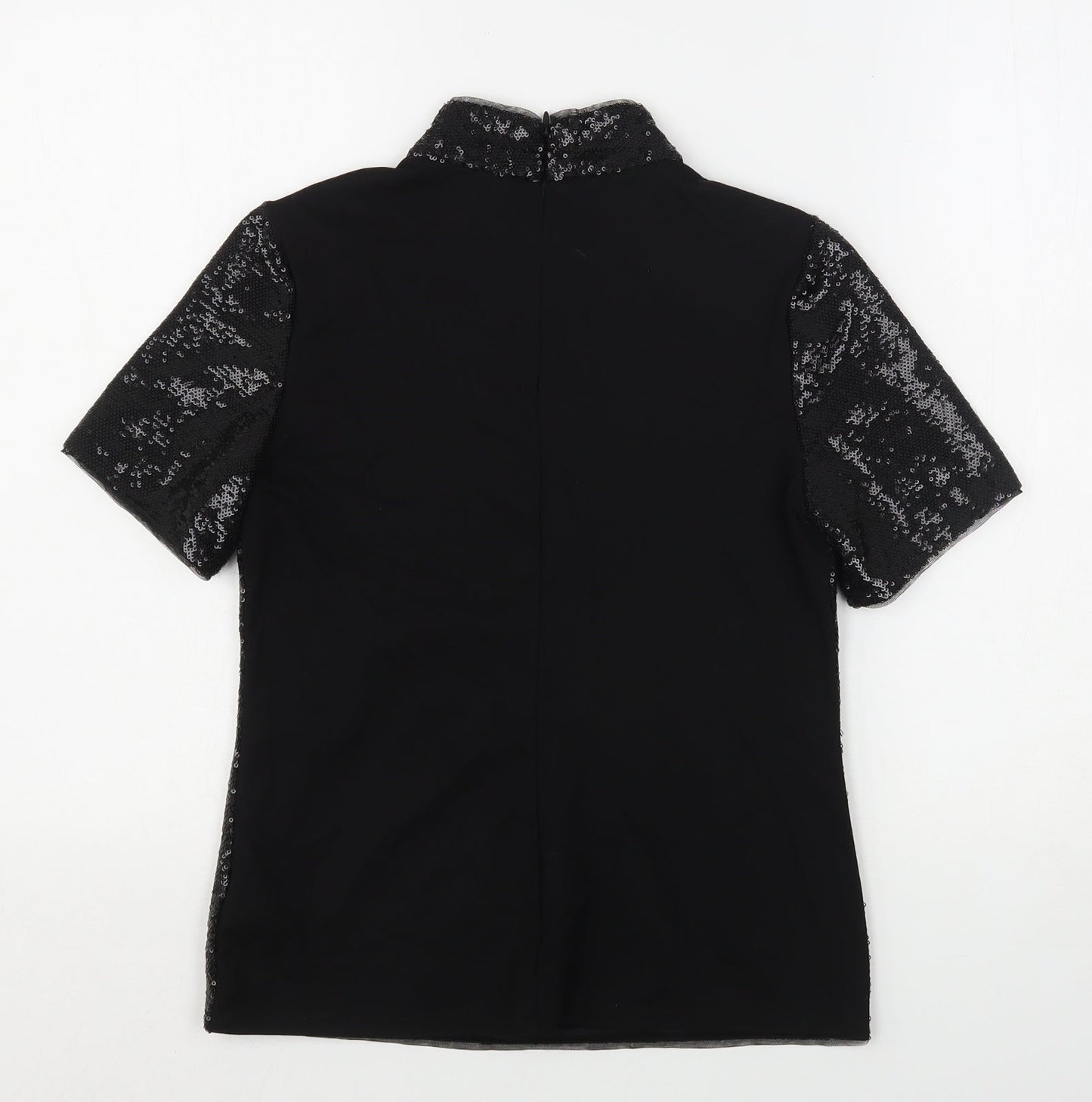 Womens UK Size XS Oasis Black Basic Blouse