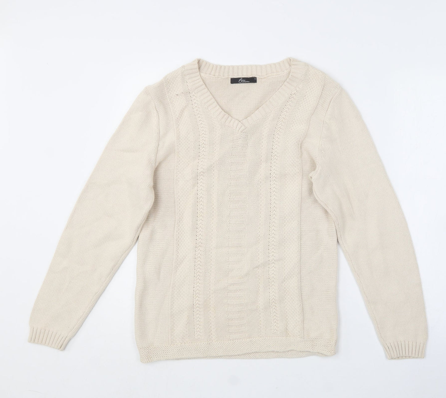 Womens UK Size S BM collection Beige Pullover Jumper