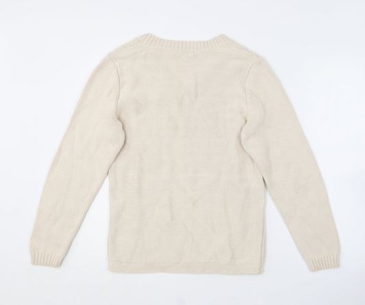 Womens UK Size S BM collection Beige Pullover Jumper