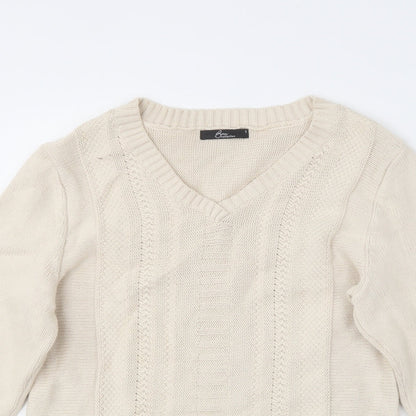 Womens UK Size S BM collection Beige Pullover Jumper