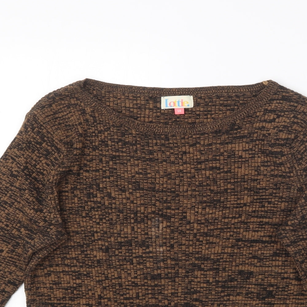 Lotties Womens  Round Neck  Acrylic Pullover Jumper Size 14