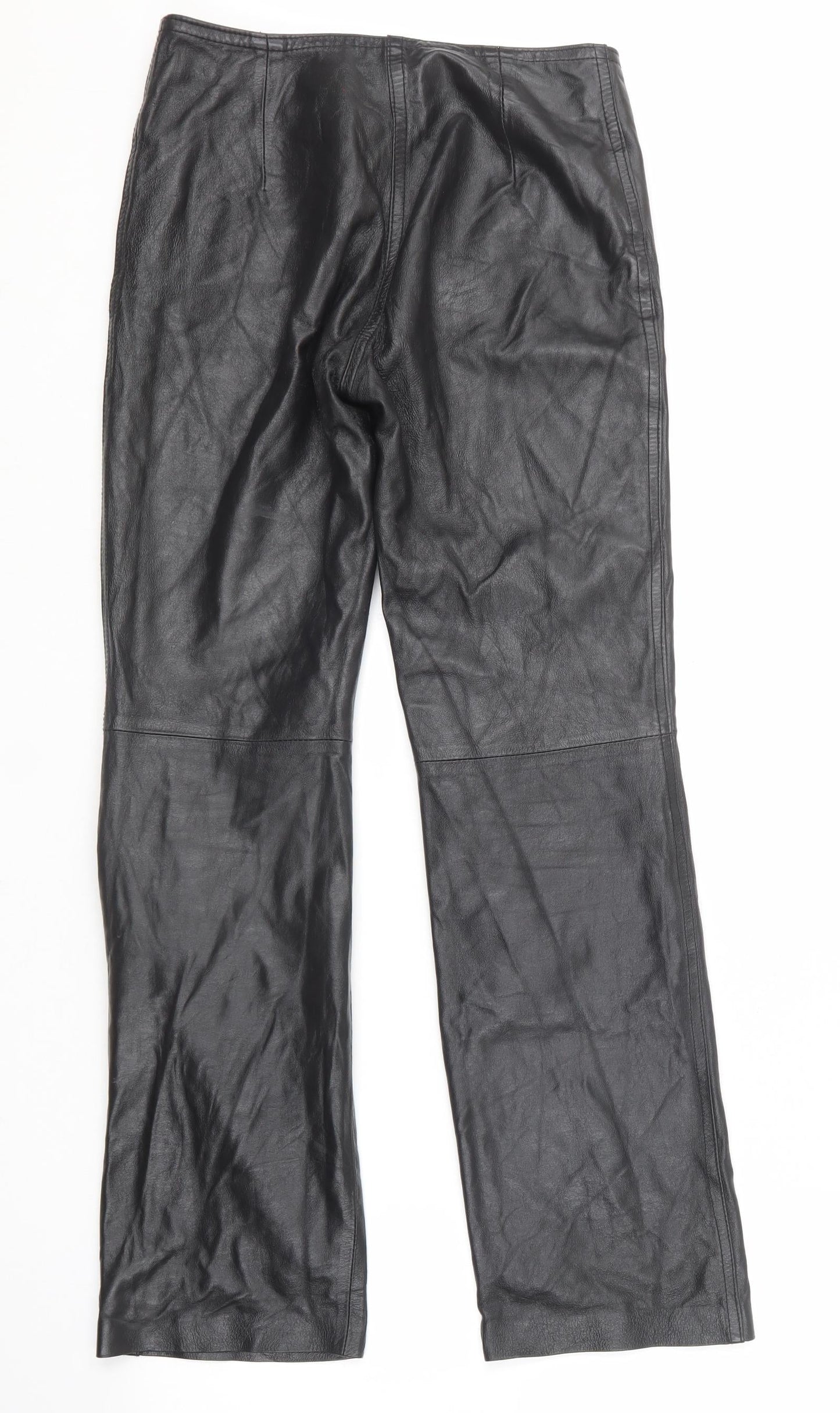 Vera Pelle Womens Black  Polyester Jegging Trousers Size 42 L27 in Regular