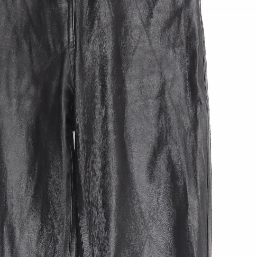 Vera Pelle Womens Black  Polyester Jegging Trousers Size 42 L27 in Regular