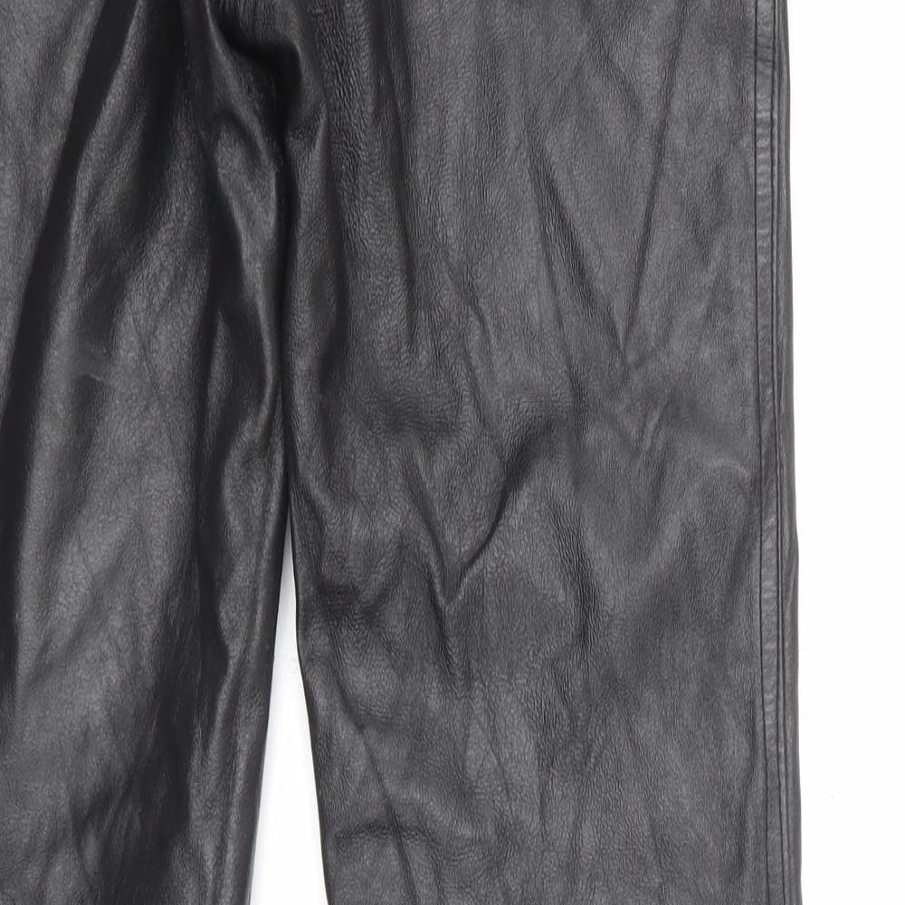 Vera Pelle Womens Black  Polyester Jegging Trousers Size 42 L27 in Regular