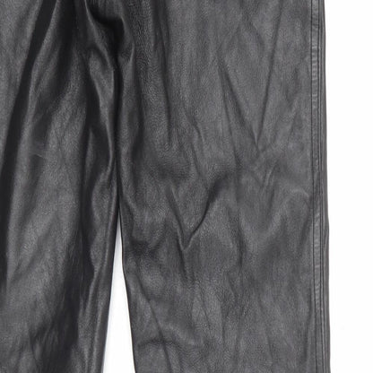 Vera Pelle Womens Black  Polyester Jegging Trousers Size 42 L27 in Regular