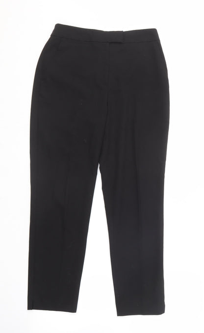 Topshop Womens Black  Polyester Carrot Trousers Size 8 L24 in Regular