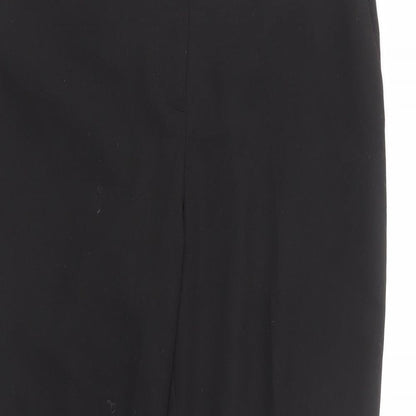 Topshop Womens Black  Polyester Carrot Trousers Size 8 L24 in Regular