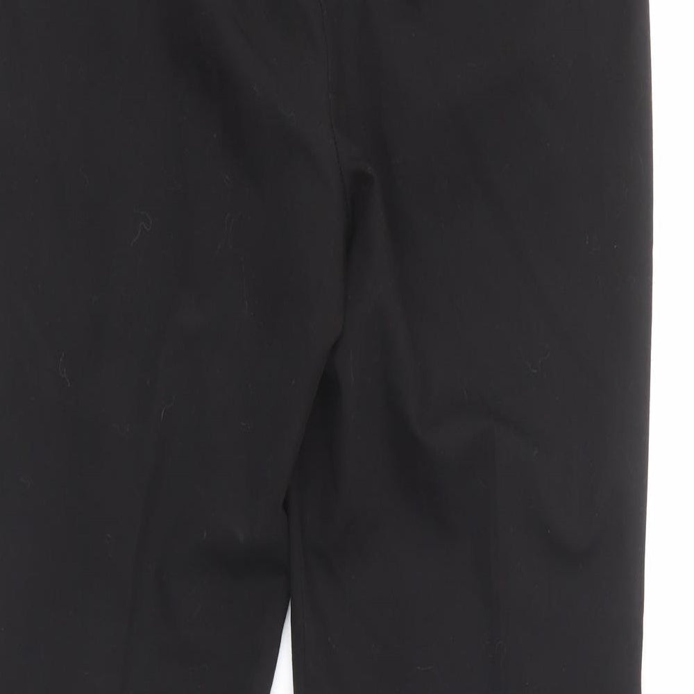 Topshop Womens Black  Polyester Carrot Trousers Size 8 L24 in Regular