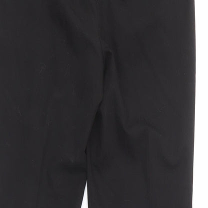 Topshop Womens Black  Polyester Carrot Trousers Size 8 L24 in Regular