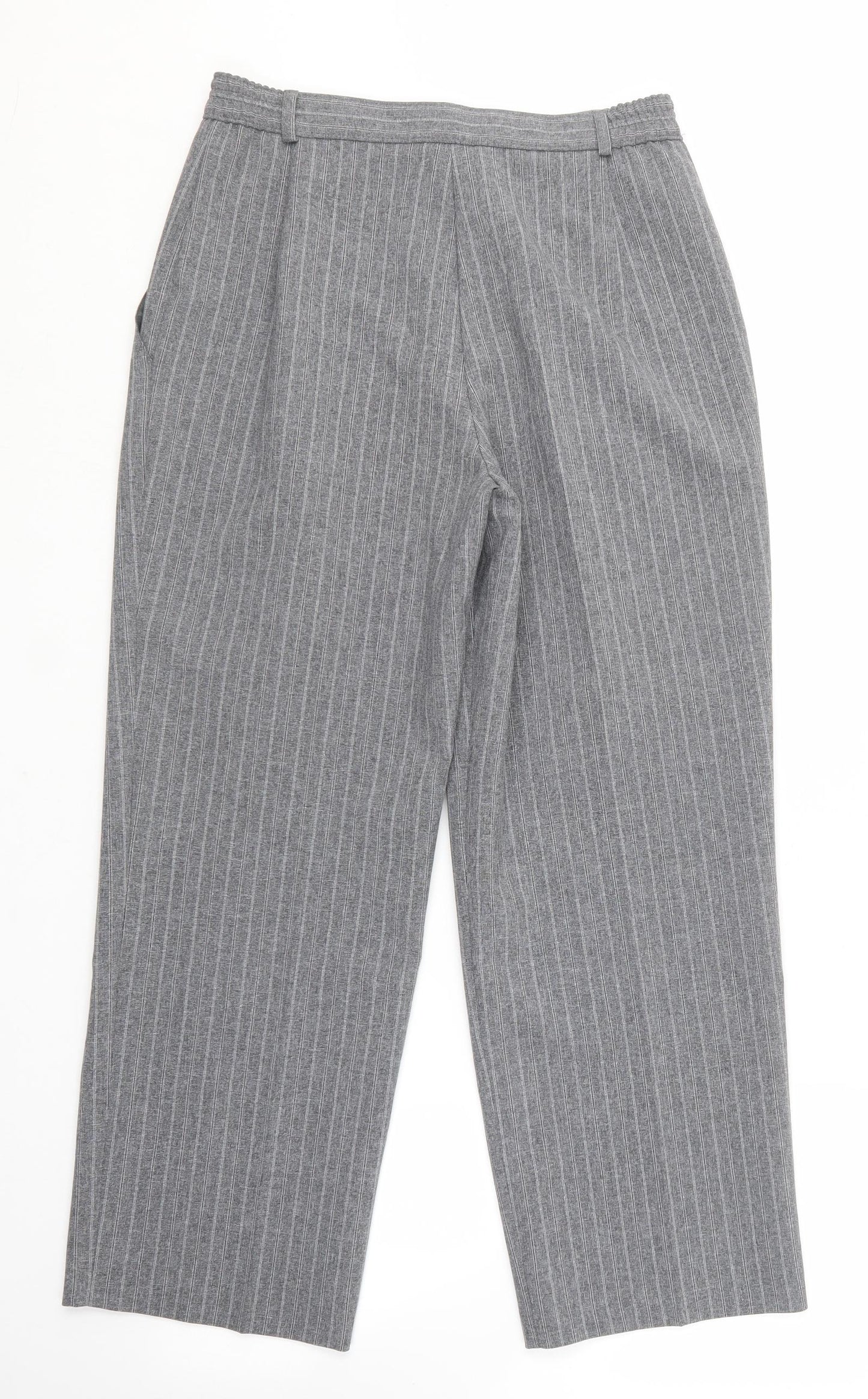 Womens UK Size 12 Marks and Spencer Regular Fit Dress Pants Grey Trousers