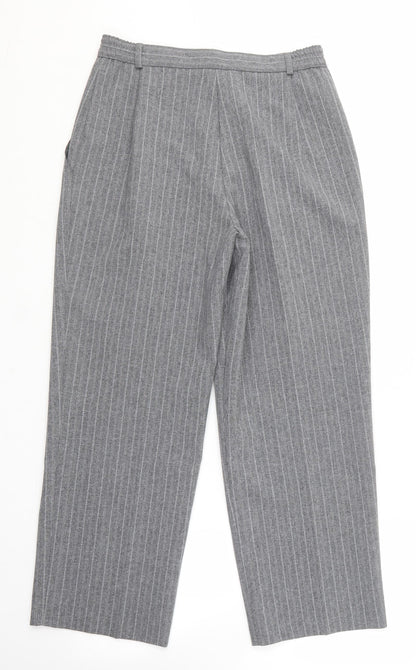 Womens UK Size 12 Marks and Spencer Regular Fit Dress Pants Grey Trousers