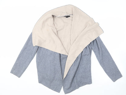 Atmosphere Womens Blue V-Neck  Cotton Cape Jumper Size M