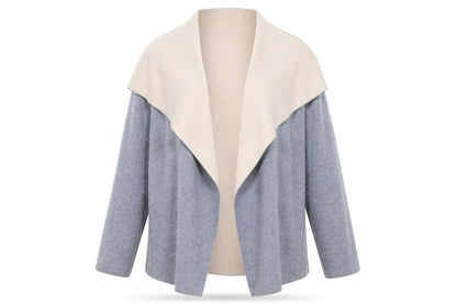 Atmosphere Womens Blue V-Neck  Cotton Cape Jumper Size M