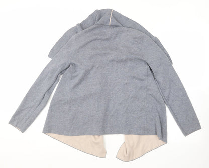 Atmosphere Womens Blue V-Neck  Cotton Cape Jumper Size M