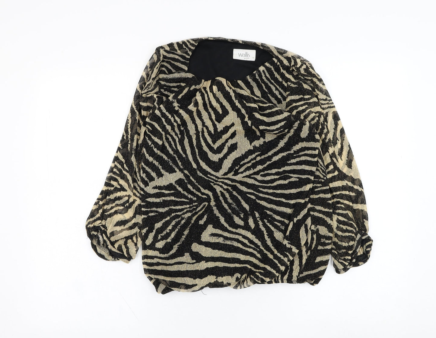 Womens UK Size S Wallis Black Basic Blouse