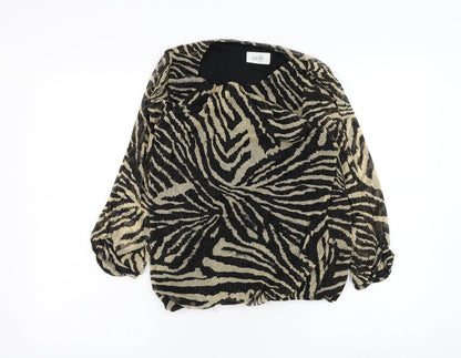 Womens UK Size S Wallis Black Basic Blouse