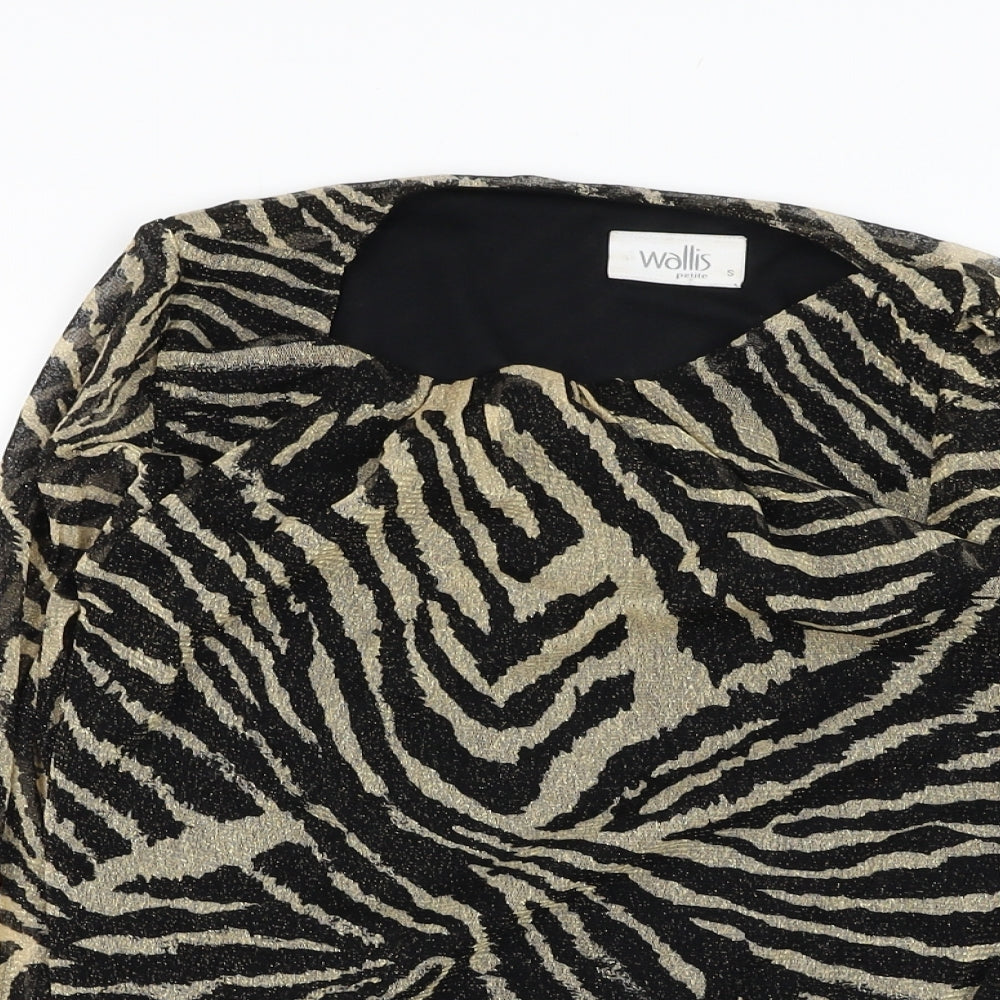 Womens UK Size S Wallis Black Basic Blouse