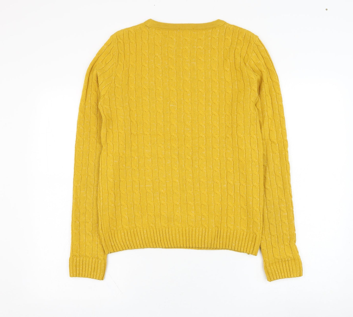 Womens UK Size S Chemistry Yellow Pullover Jumper