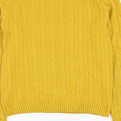 Womens UK Size S Chemistry Yellow Pullover Jumper