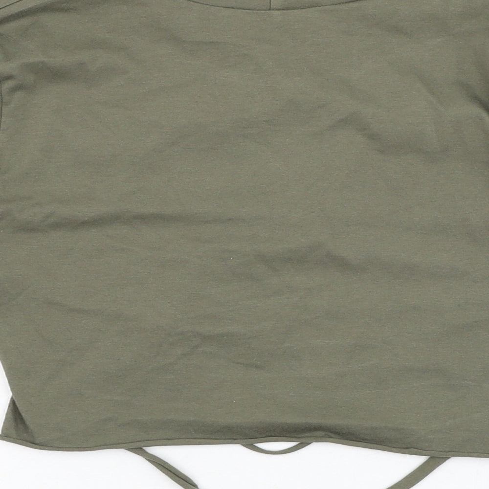 Womens UK Size S Stylewise Green Cropped T-Shirt