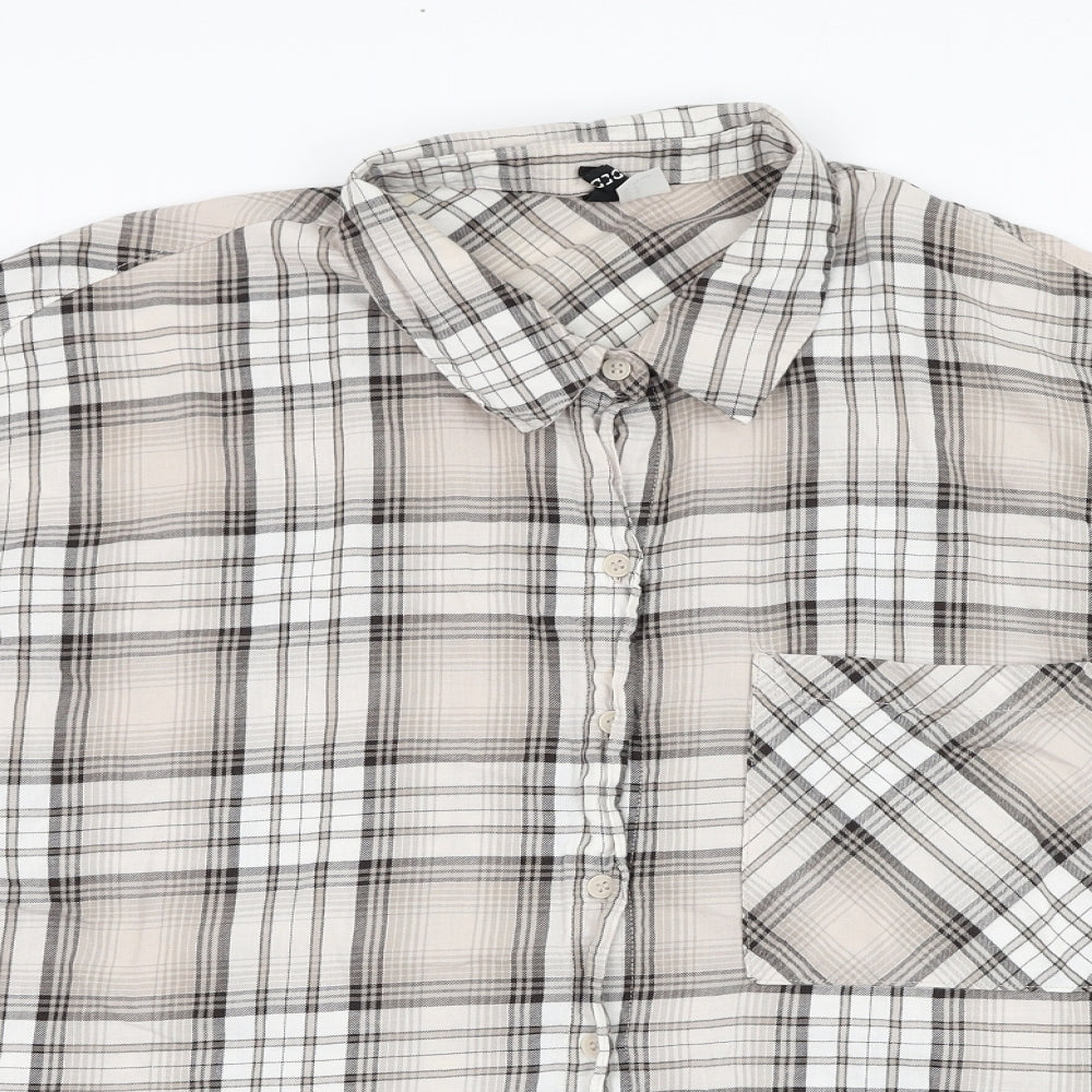 Mens UK Size L Divided by H&M Beige  Button-Up Long Sleeve Casual Shirt