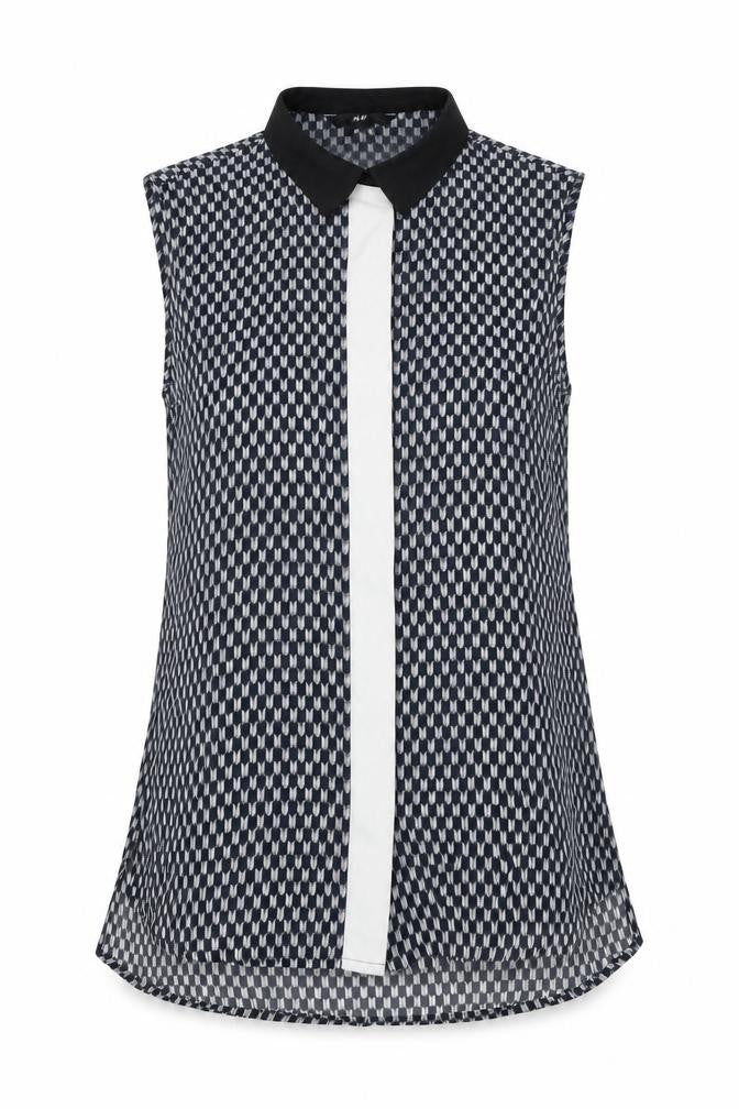 Womens UK Size 4 H&M Blue Basic Blouse
