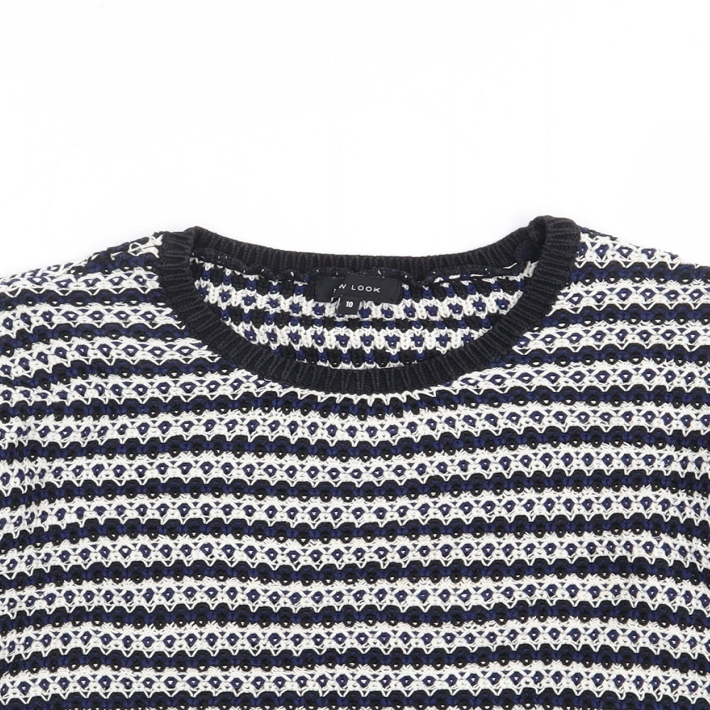 Womens UK Size 10 New Look Blue Pullover Jumper