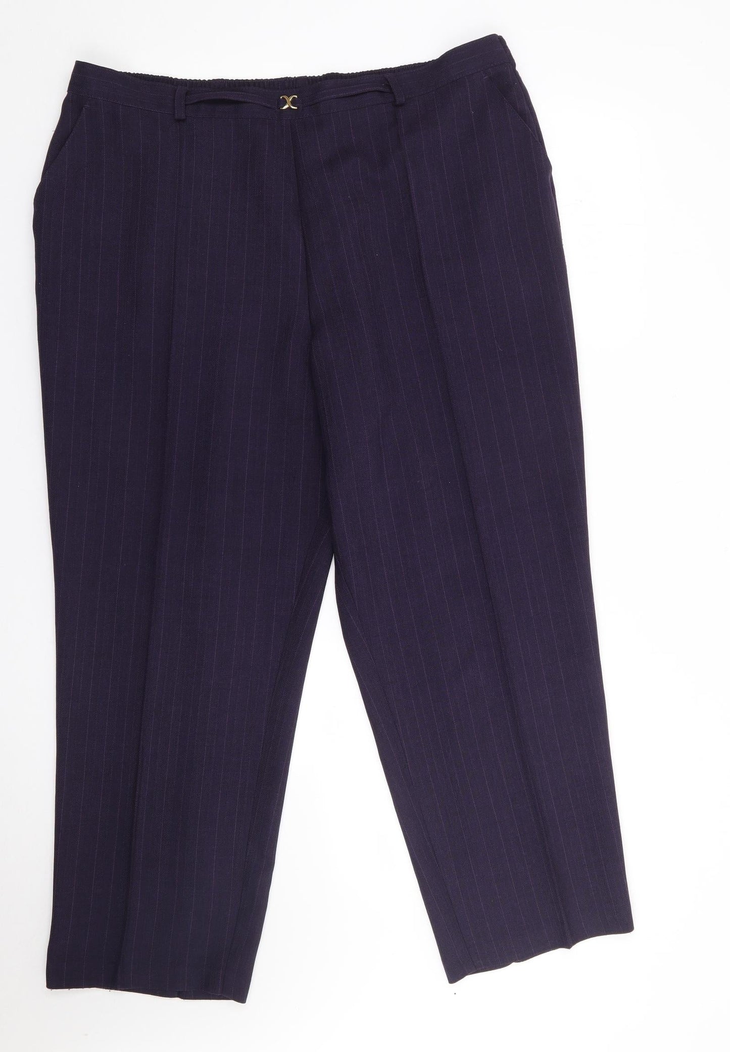 Womens UK Size 37 in Preworn Regular Fit  Purple Trousers