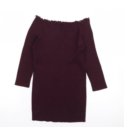 Jon & Anna Womens Purple Scoop Neck  Cotton Pullover Jumper Size XL   - Ribbed