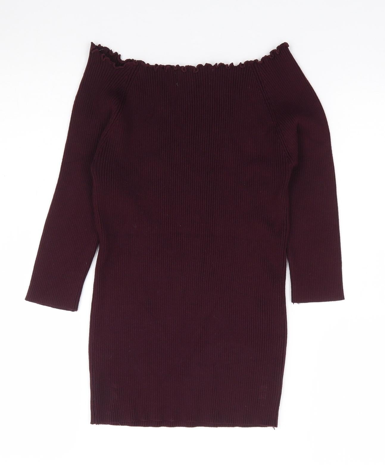 Jon & Anna Womens Purple Scoop Neck  Cotton Pullover Jumper Size XL   - Ribbed