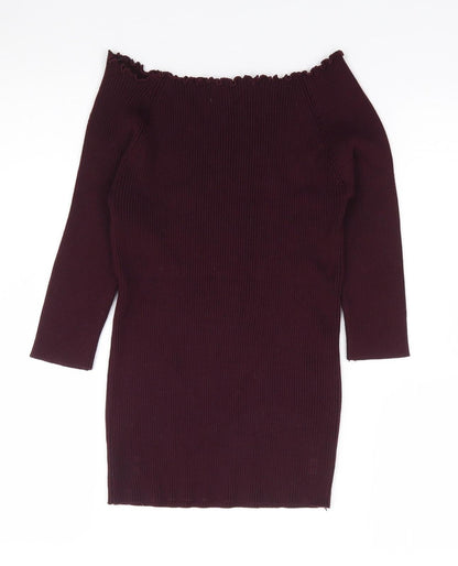 Jon & Anna Womens Purple Scoop Neck  Cotton Pullover Jumper Size XL   - Ribbed