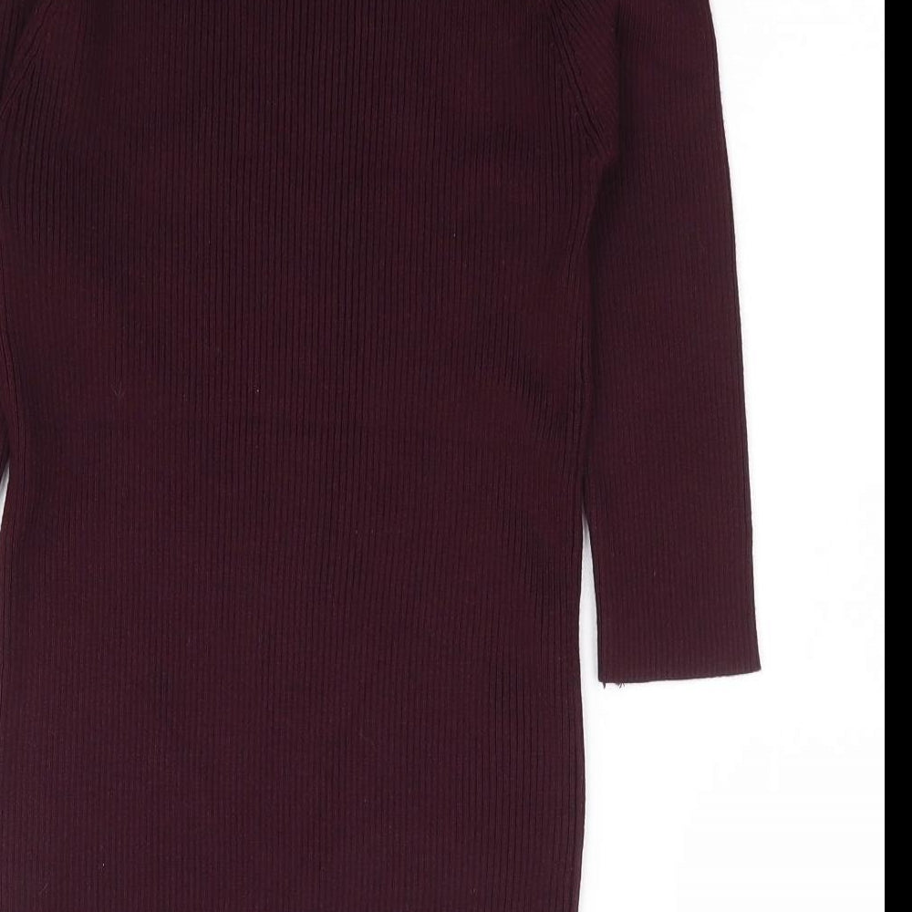 Jon & Anna Womens Purple Scoop Neck  Cotton Pullover Jumper Size XL   - Ribbed