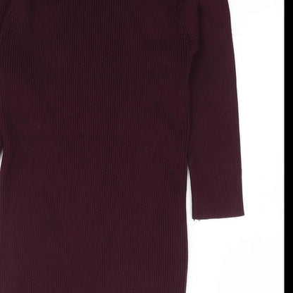 Jon & Anna Womens Purple Scoop Neck  Cotton Pullover Jumper Size XL   - Ribbed